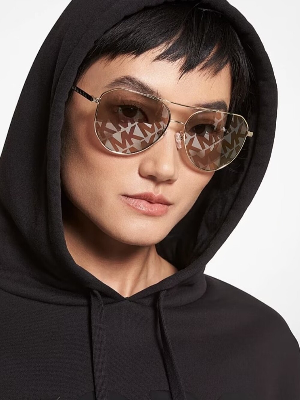 Michael Kors Aviator Sunglasses with MK Logo Lenses